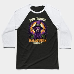 Waggin' & Witchin' Dog on Halloween Baseball T-Shirt